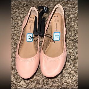 Wide width nude pink flats